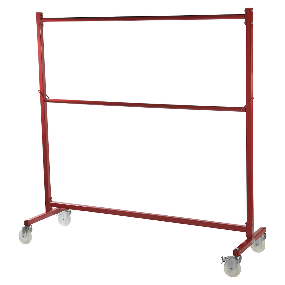 Heavy Duty Garment Rail Trolley, Heavy Duty Garment Rail Trolley, Heavy Duty Garment Rail Trolley 1800h x 1830w x 580d mm Red 240kg Capacity-2