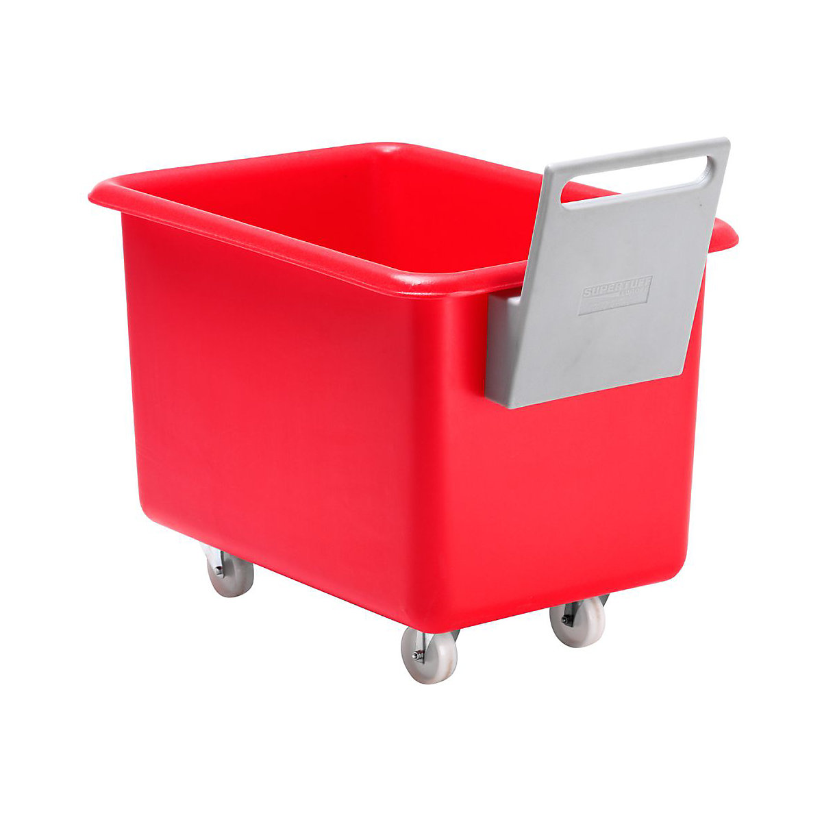 Plastic Container Trucks With Handles, Plastic Container Trucks With Handles, Plastic Container Truck With Handle 705h x 530w x 620d mm 135 Litre Capacity Red-2