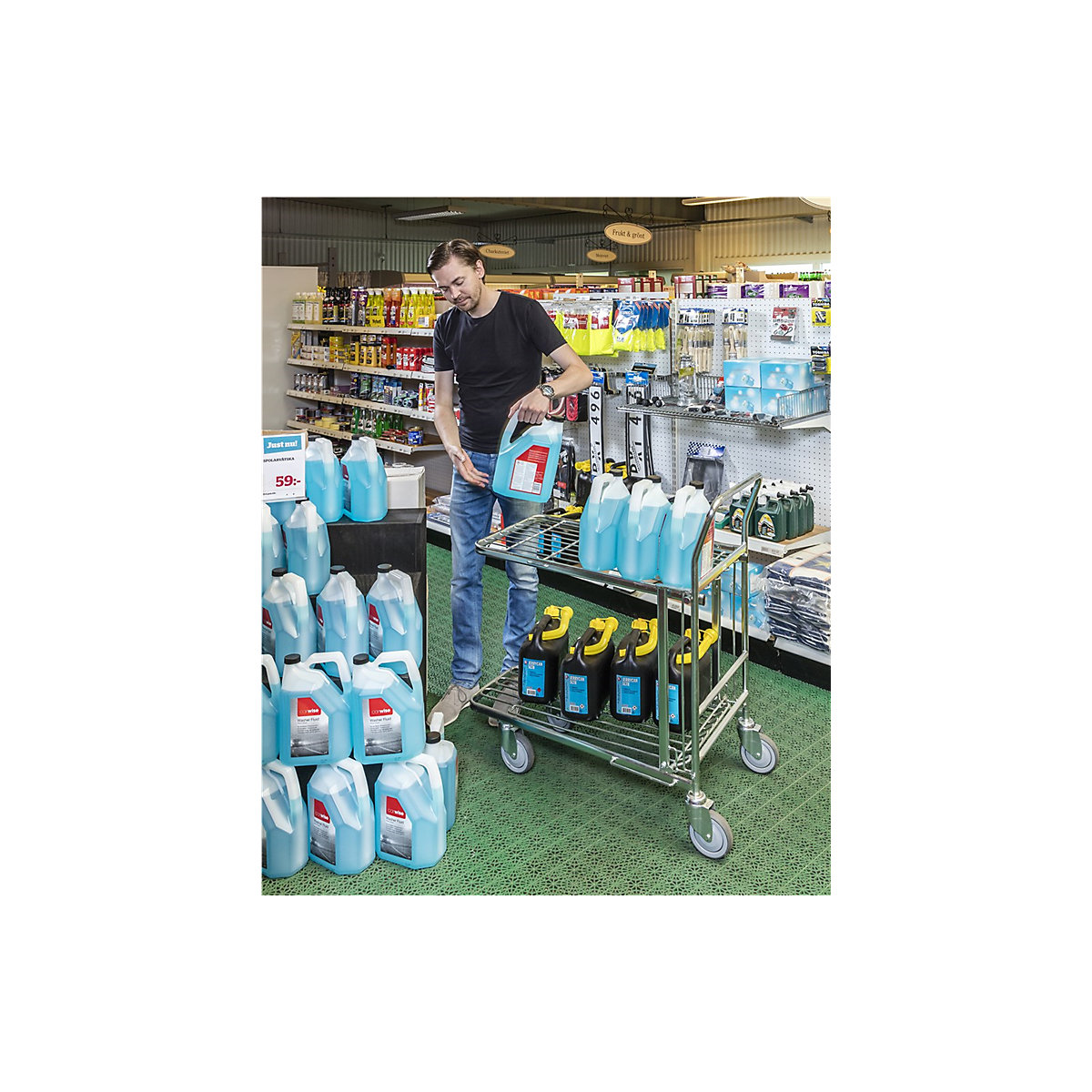 Kongamek Galvanised Folding Picking Trolley (Product illustration 6)-5