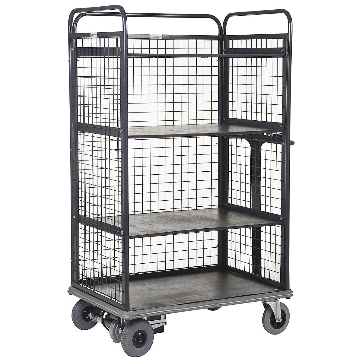 Apollo Powered Distribution Trucks, Apollo Powered Distribution Trucks, Apollo Powered Distribution Truck | 1740h x 1100w x 700d mm | Sides, Back & 3 Shelves | Grey-11