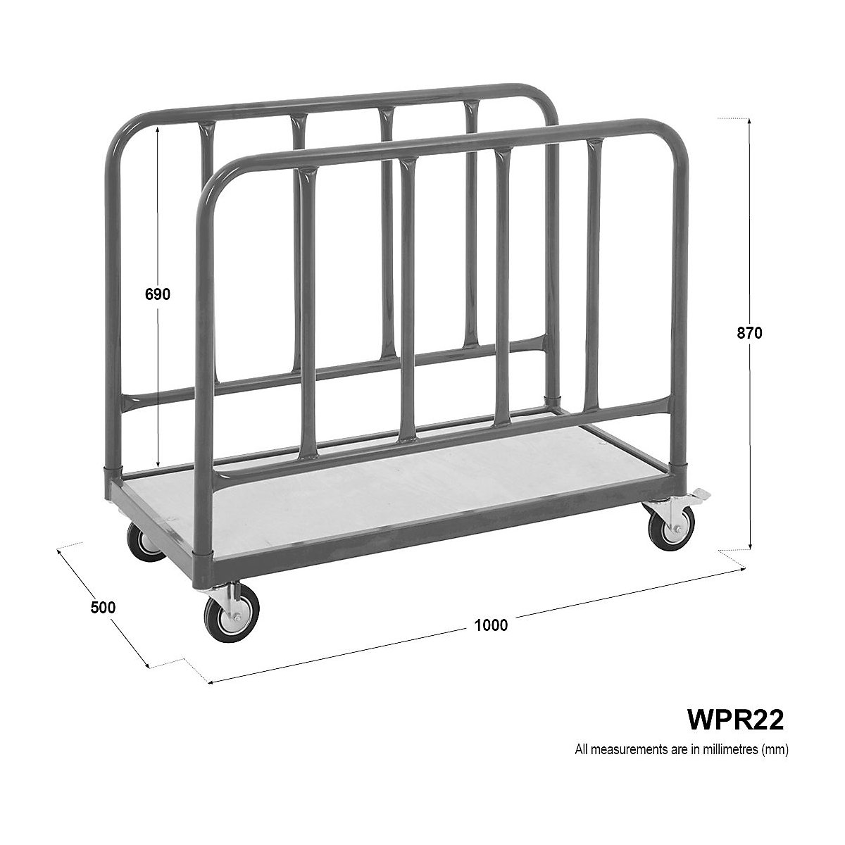 BiGDUG Essentials 2 Sided Platform Truck (Product illustration 3)-2