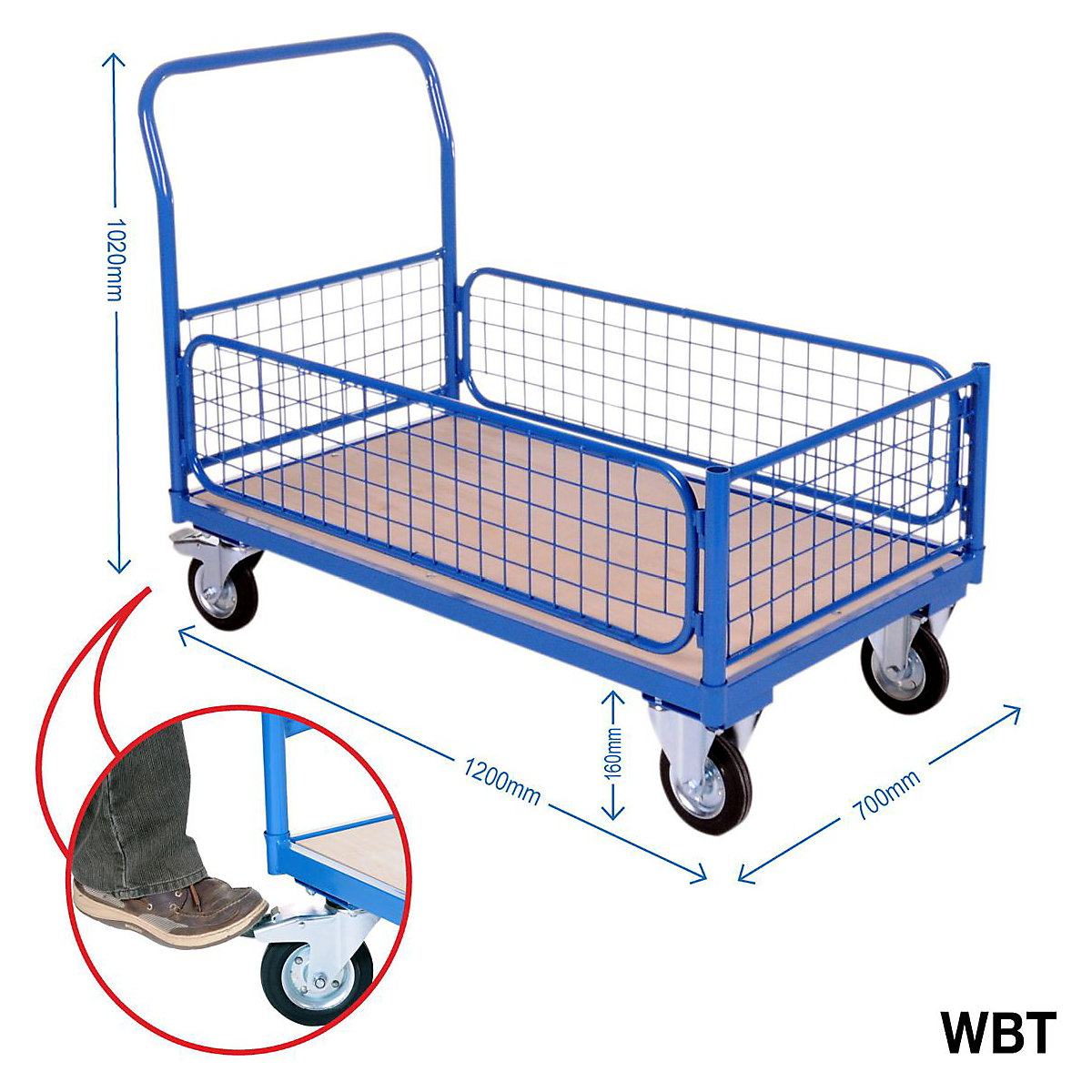 BiGDUG Essentials Mesh Sided Platform Truck (Product illustration 4)-3