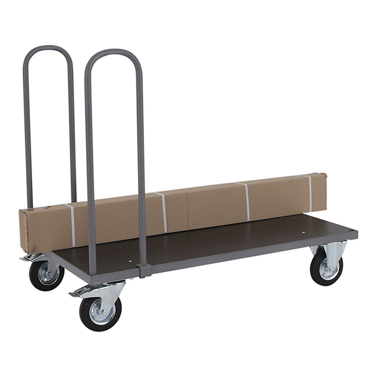 BiGDUG Four Handle Heavy Duty Platform Truck | Grey (Product illustration 6)-5