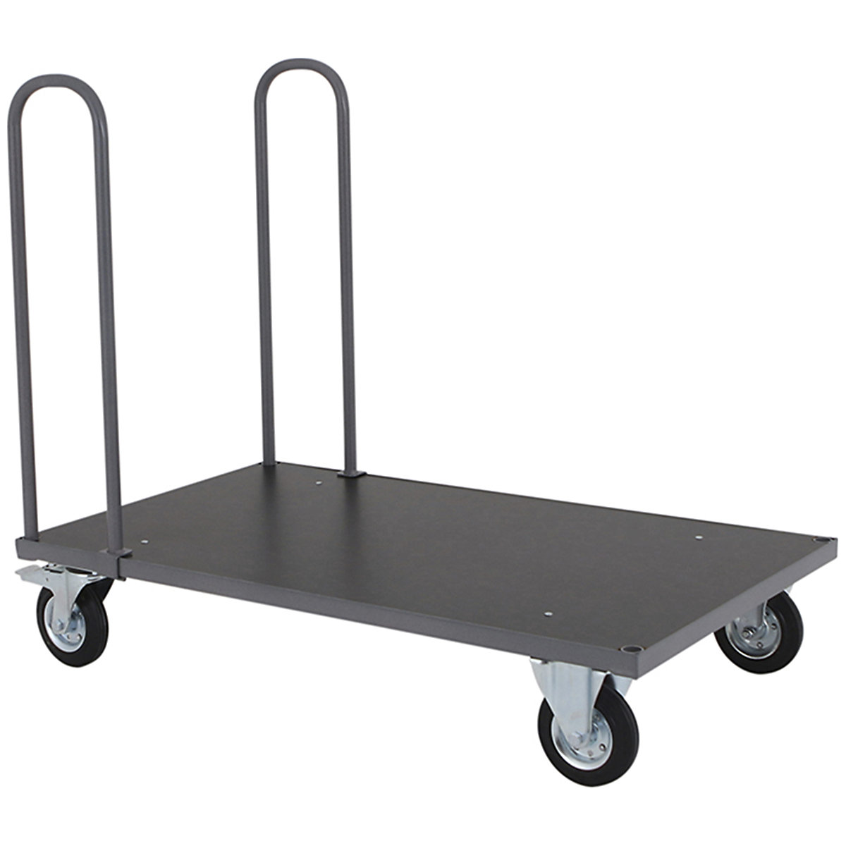 BiGDUG Four Handle Heavy Duty Platform Truck | Grey (Product illustration 5)-4