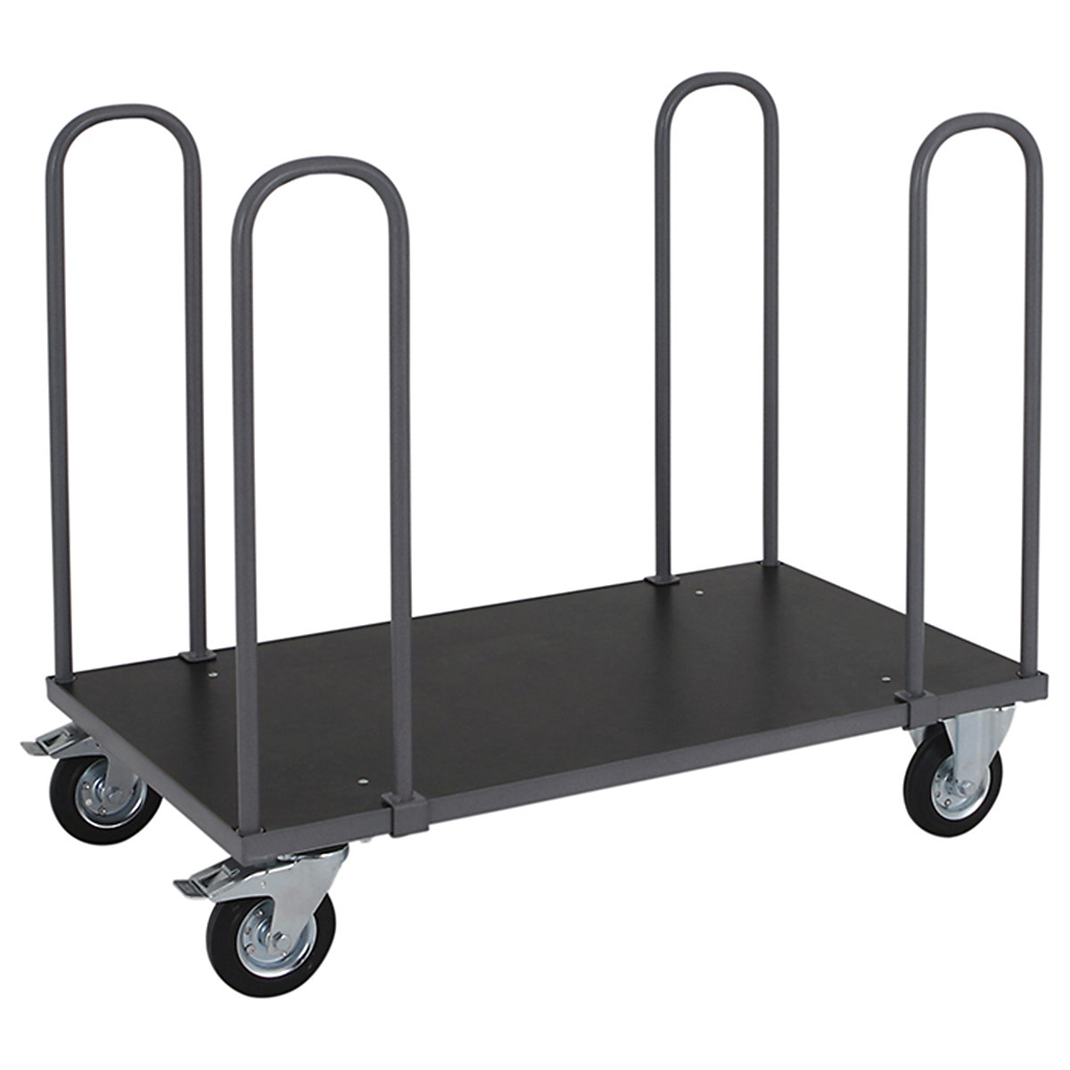 BiGDUG Four Handle Heavy Duty Platform Truck | Grey