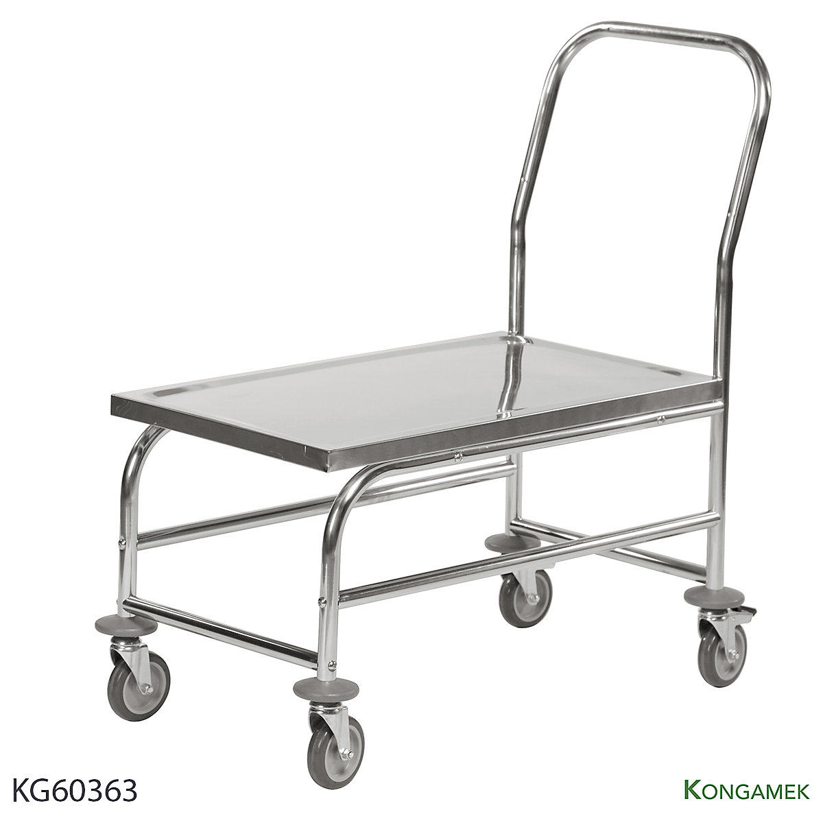 Kongamek Stainless Steel Platform Trolley (Product illustration 4)-3
