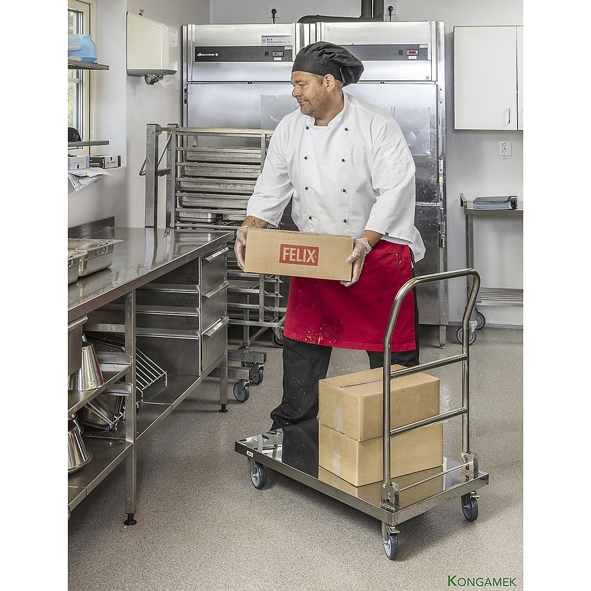 Kongamek Stainless Steel Platform Trolley (Product illustration 6)-5