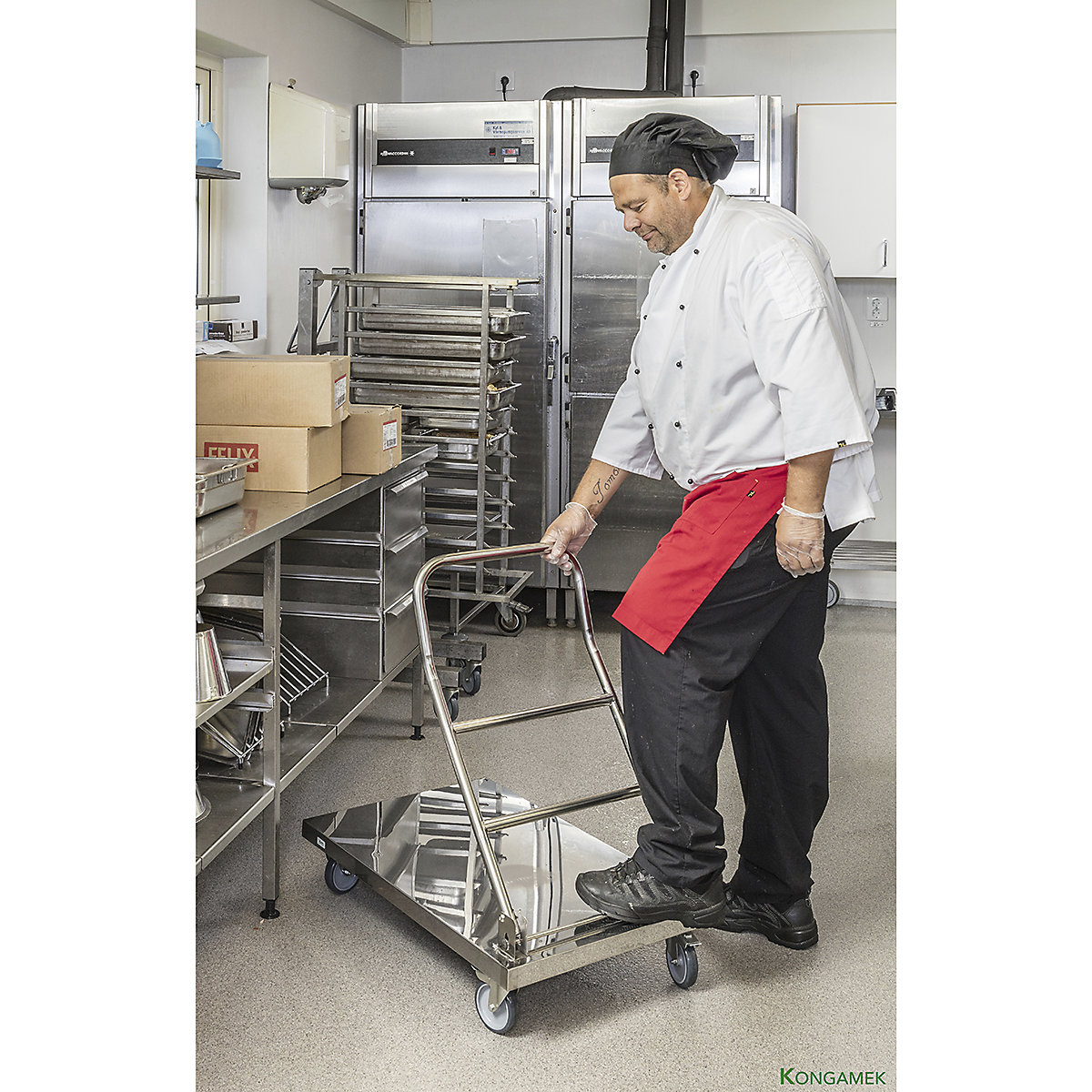 Kongamek Stainless Steel Platform Trolley (Product illustration 7)-6
