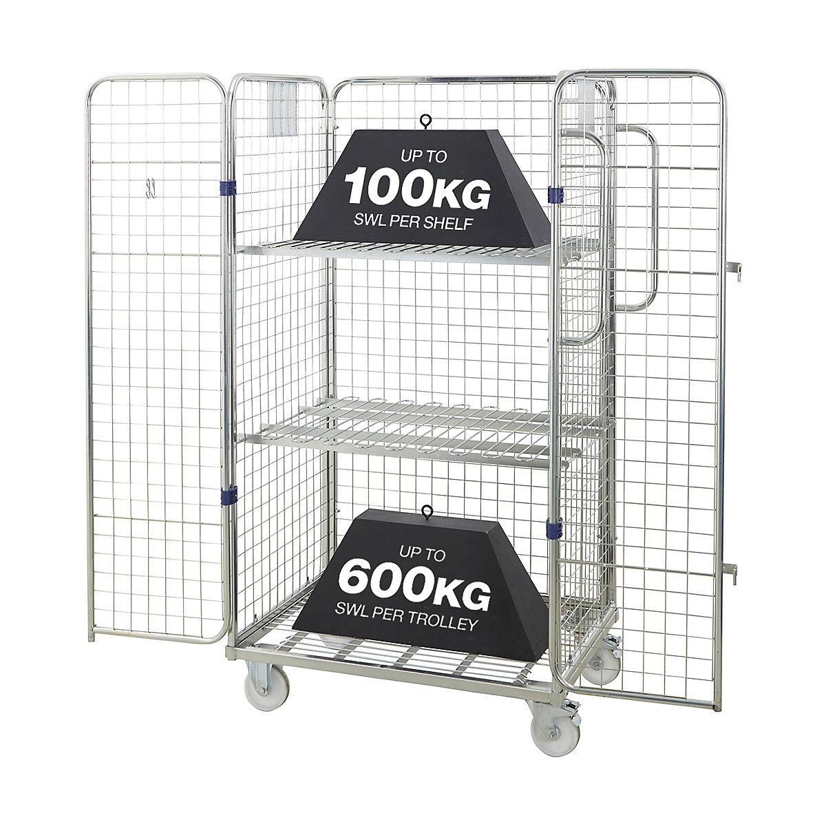 4 Sided Merchandising Trolley