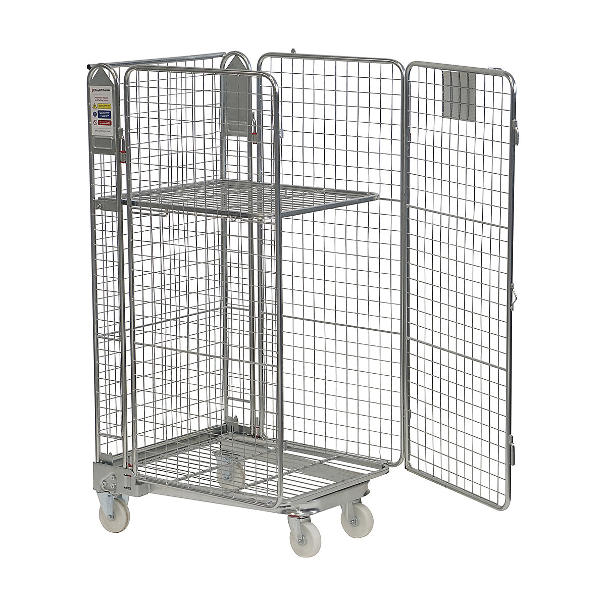 BiGDUG | 4 Sided A Frame Nestable Roll Container | Mesh Infill (Product illustration 3)-2