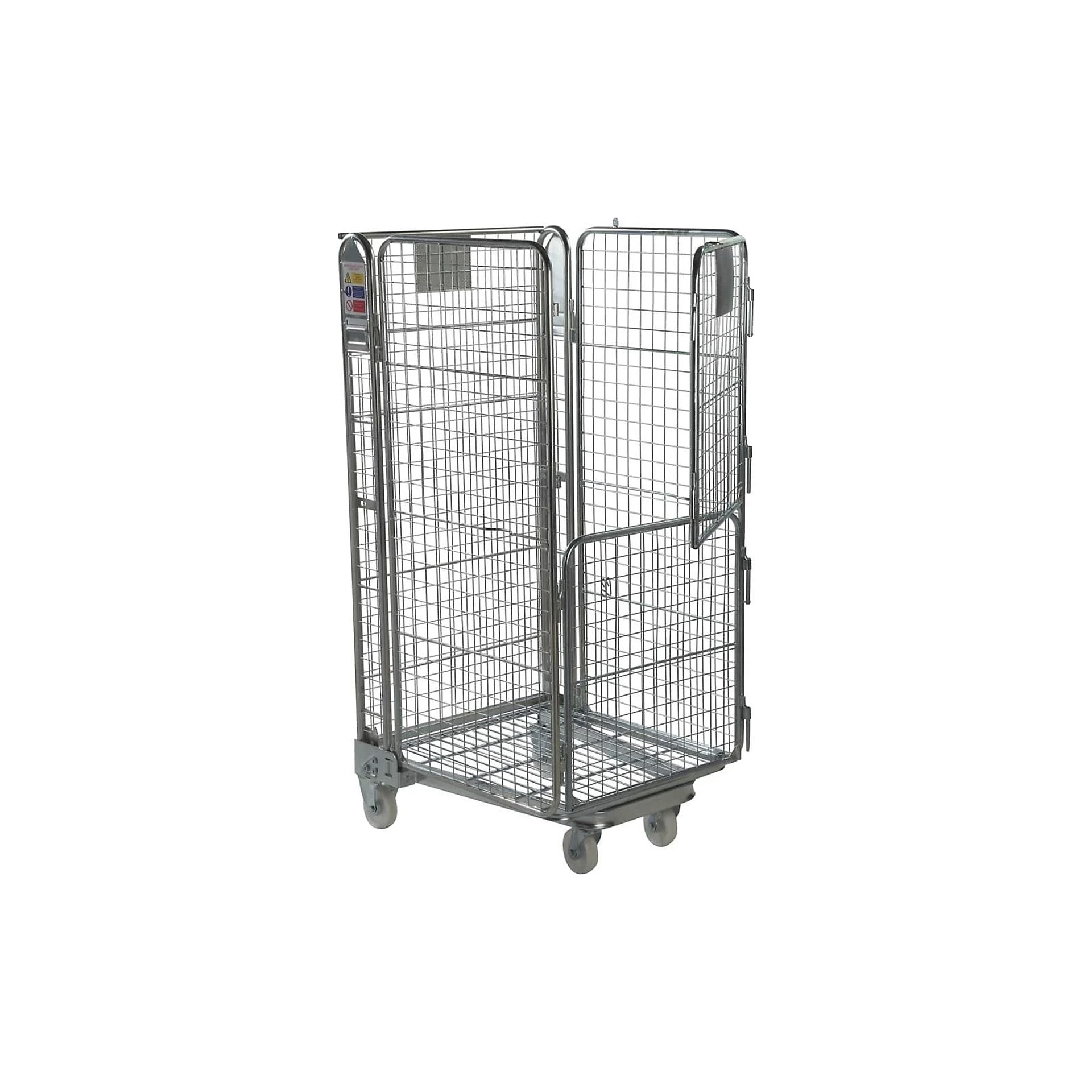 BiGDUG 4 Sided A Frame Nestable Roll Container with Split Gate | Mesh ...