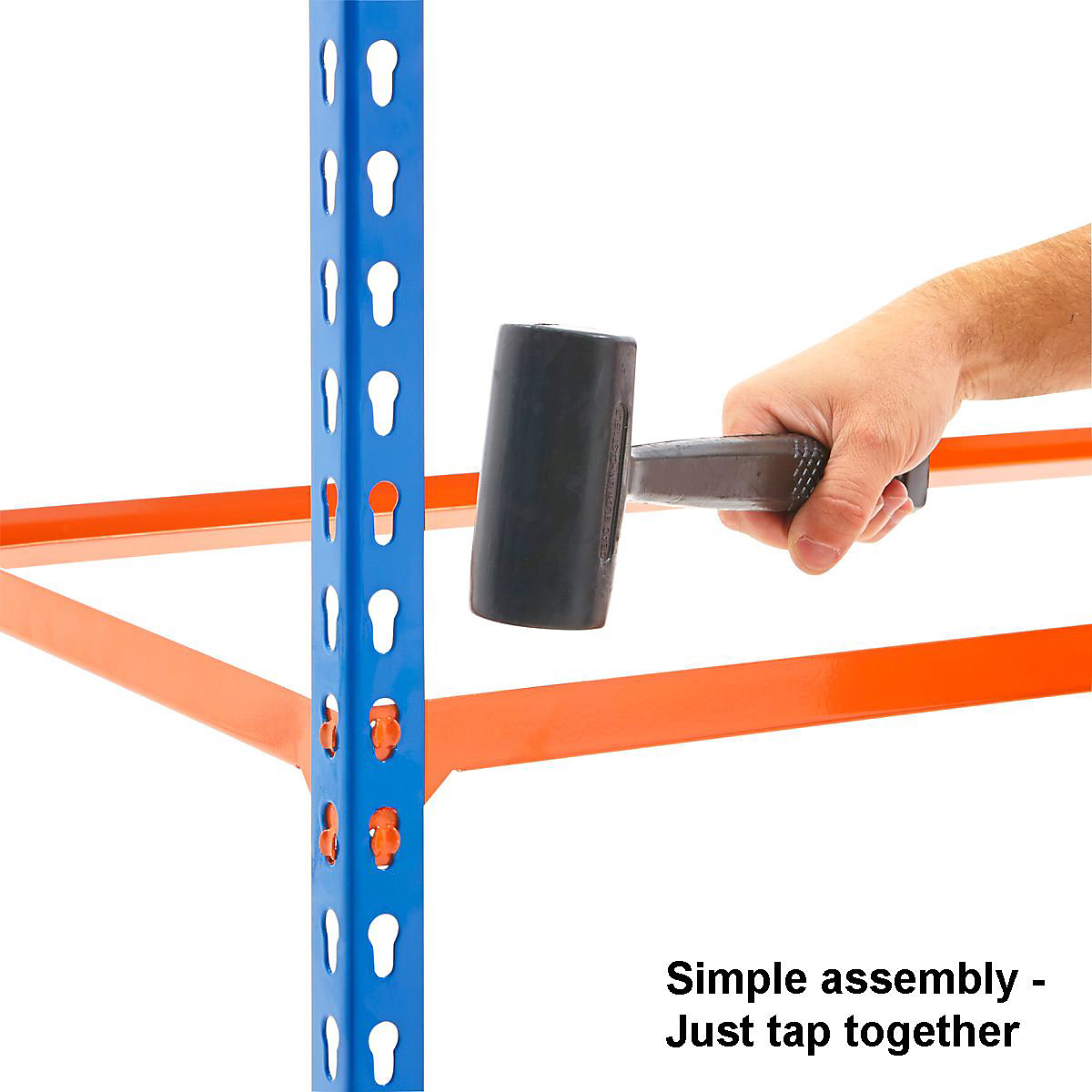 BiG340 Blue & Orange Mobile Shelf Trolleys With Chipboard Shelves (Product illustration 3)-2