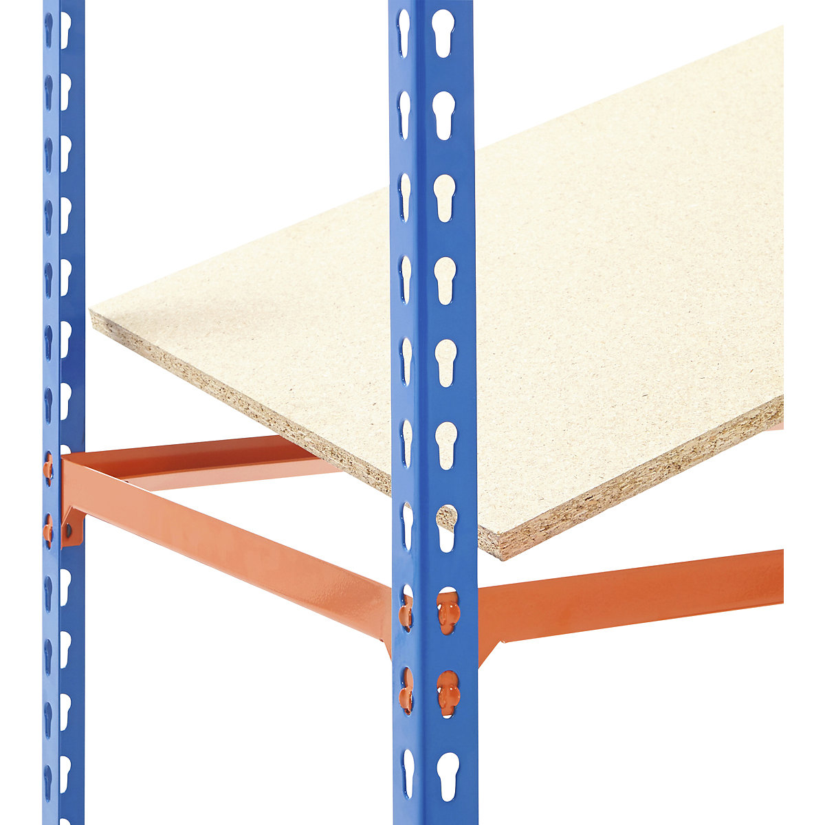 BiG340 Blue & Orange Mobile Shelf Trolleys With Chipboard Shelves (Product illustration 4)-3