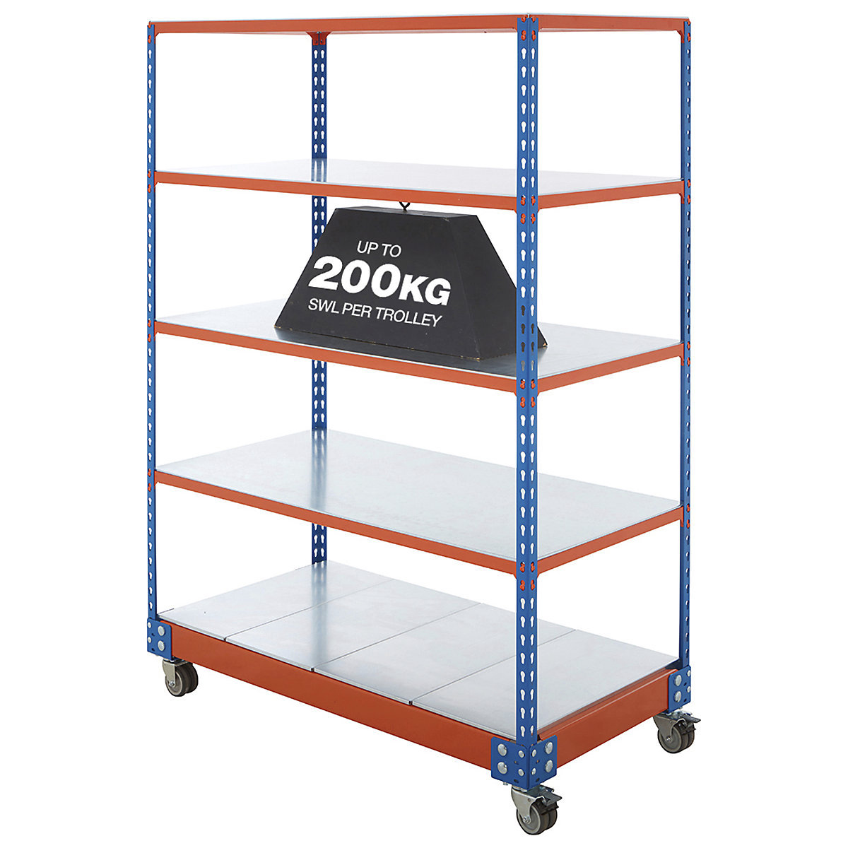 BiG340 Steel Shelf Trolley