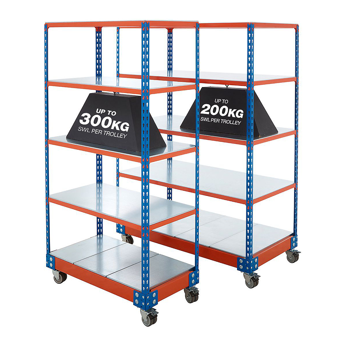 BiG340 Steel Shelf Trolley (Product illustration 3)-2