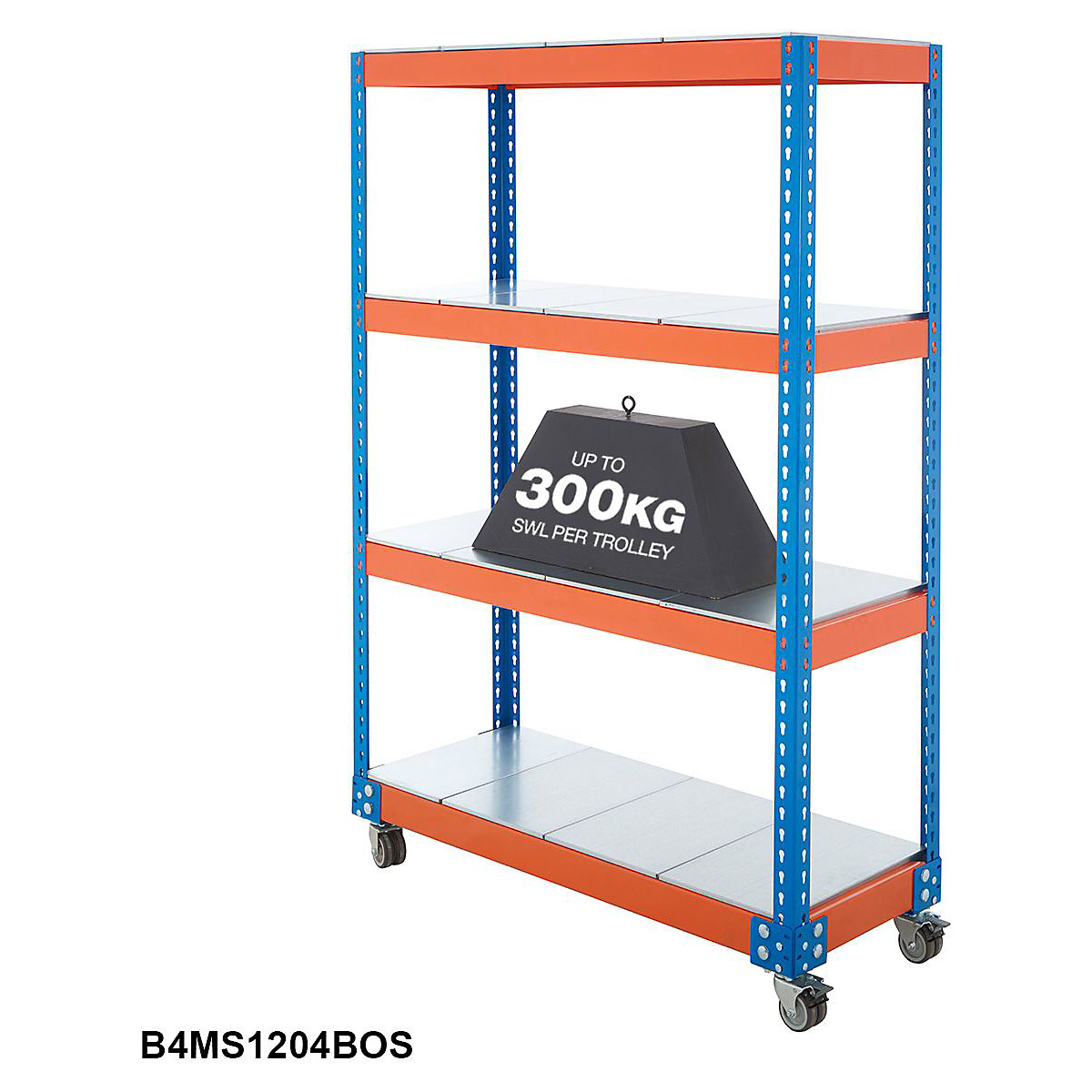 BiG400 Steel Shelf Trolley (Product illustration 4)-3