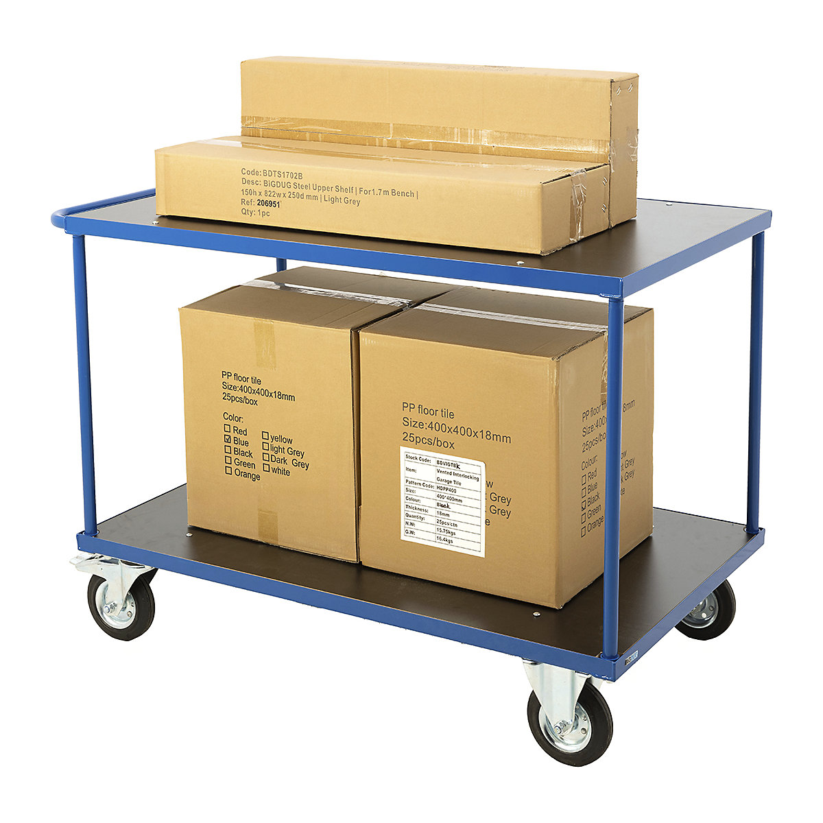 BiGDUG Two Tier Heavy Duty Table Trolley (Product illustration 2)-1