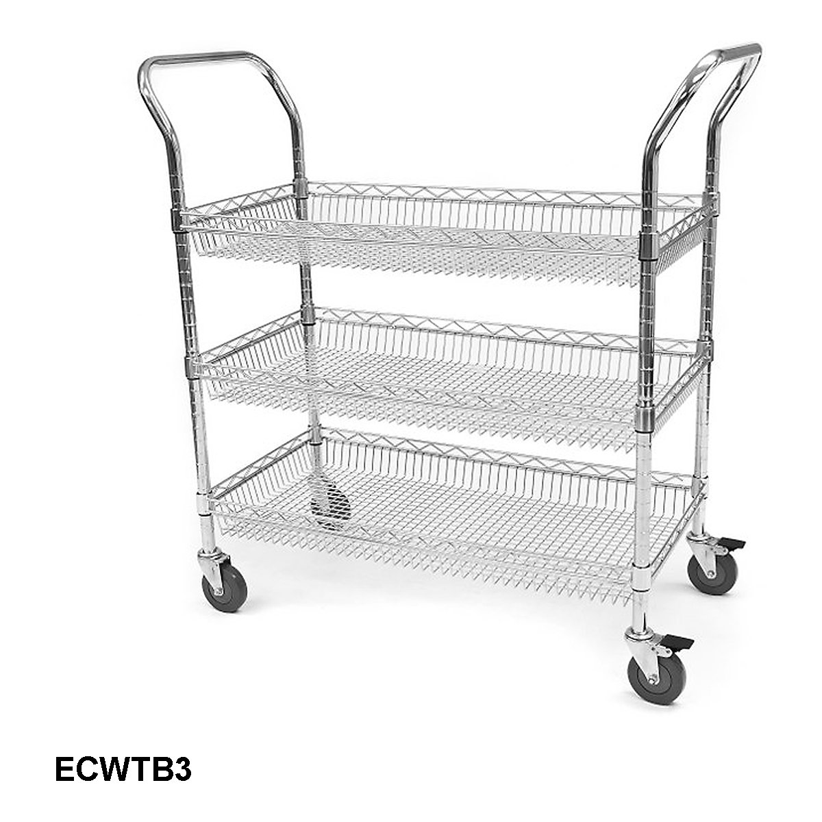 Eclipse Chrome Wire Trolleys (Product illustration 5)-4