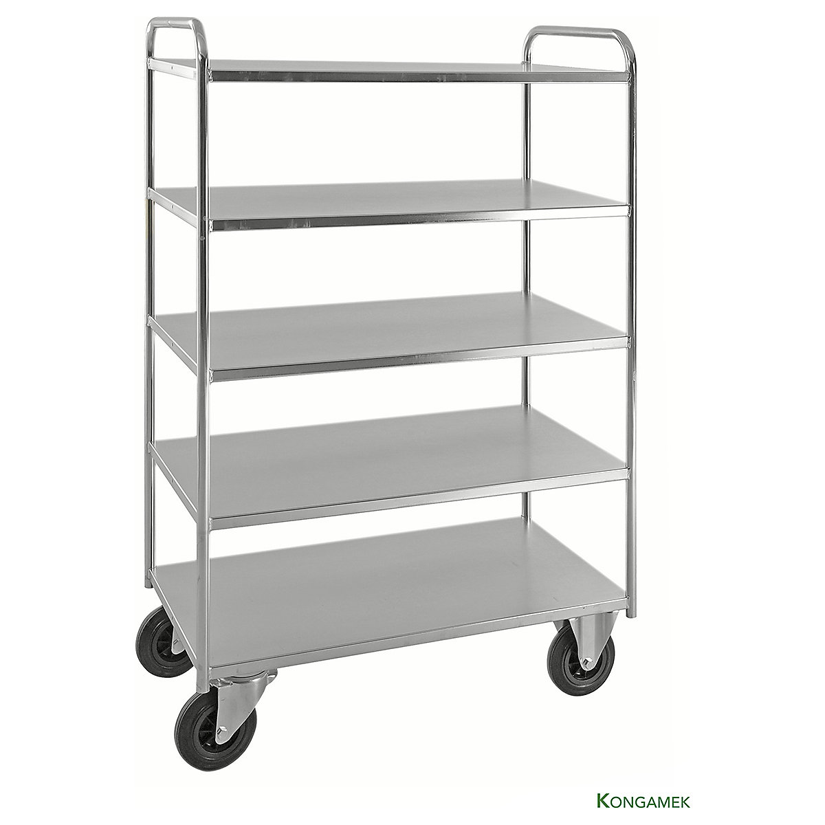 Kongamek Fully Welded Metal Storage Trolley, Kongamek Fully Welded Metal Storage Trolley, Kongamek Fully Welded Shelf Trolley | 1000h x 1080w x 450d mm | Blue | 2 Lipped Shelves-1