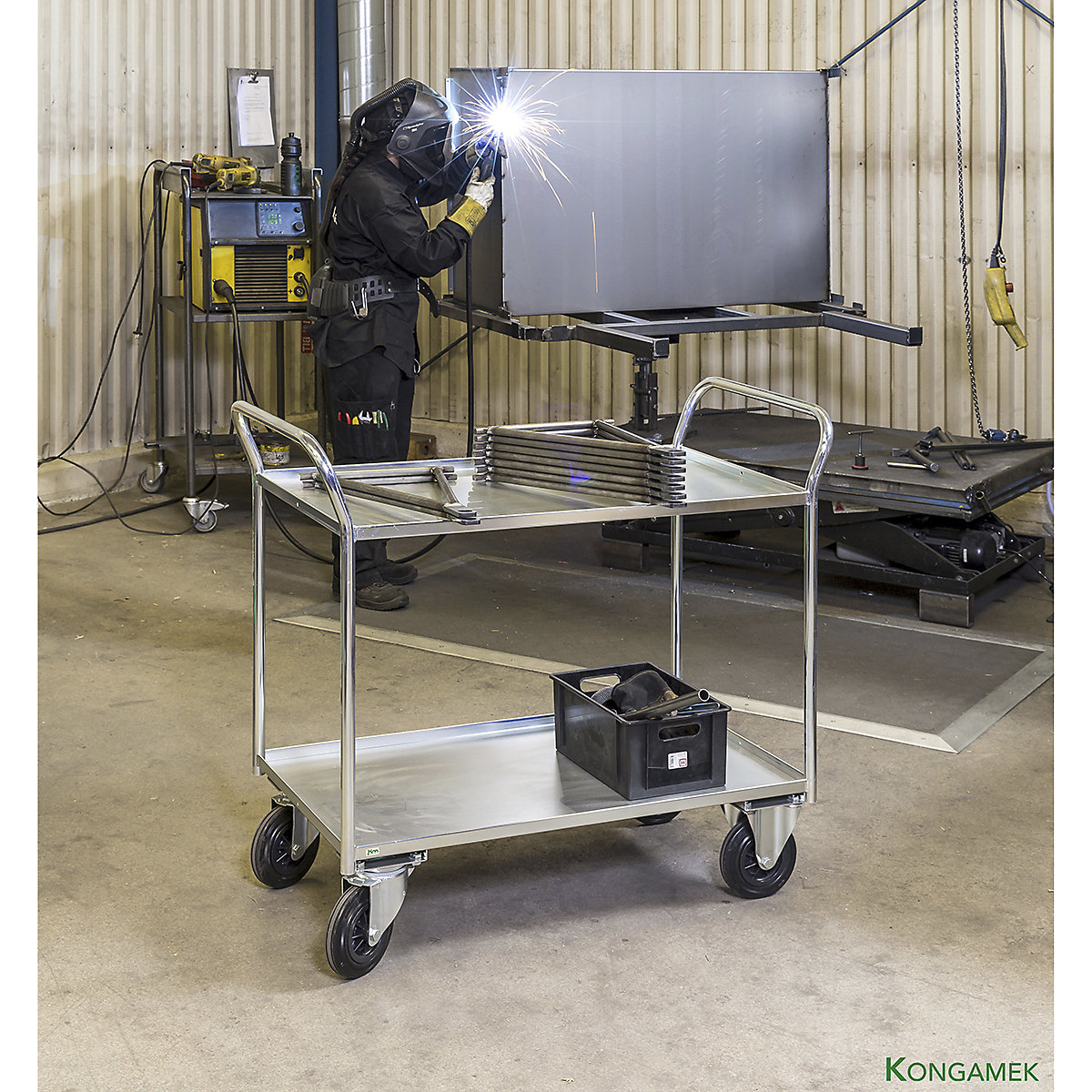 Kongamek Fully Welded Metal Storage Trolley (Product illustration 7)-6