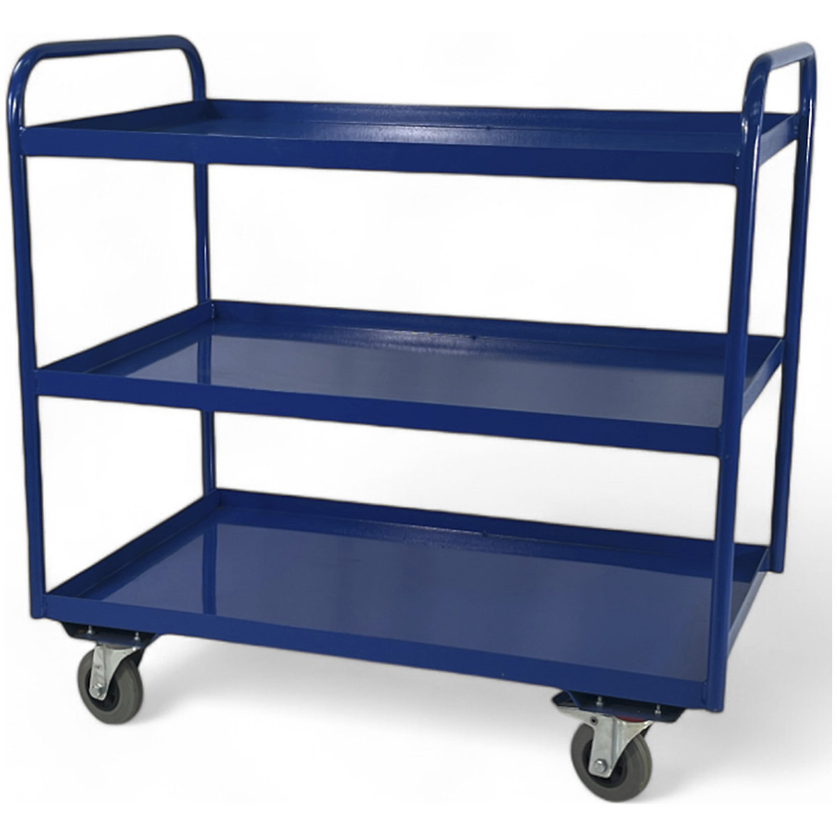 Premium Steel Tray Trolleys, Premium Steel Tray Trolleys, Premium Steel Tray Trolley | 1000h x 1000w x 610d mm | 3 Shelves | 150kg UDL | 4 Swivel Castors-6