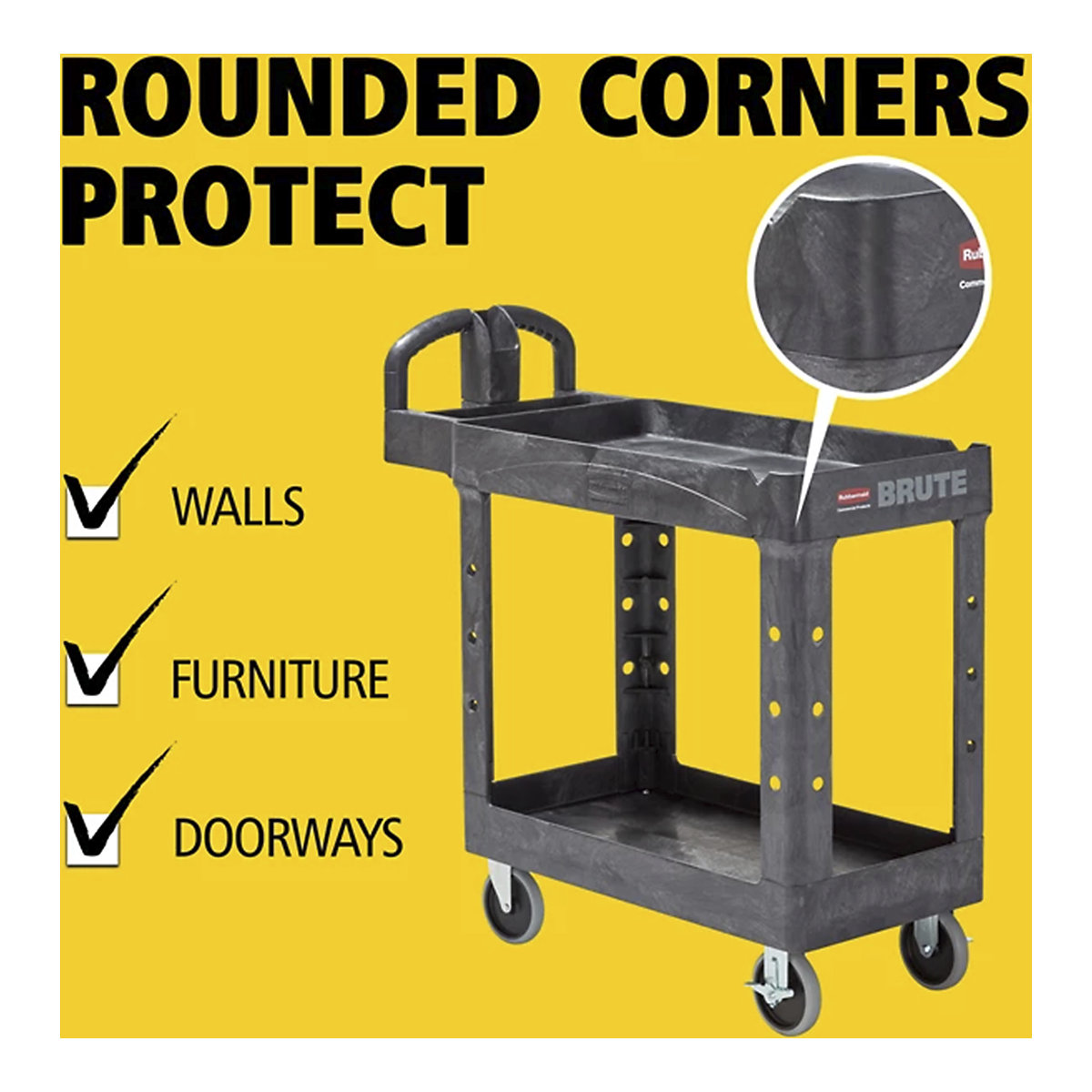 Rubbermaid BRUTE Heavy-Duty Shelf Trolleys (Product illustration 10)-9