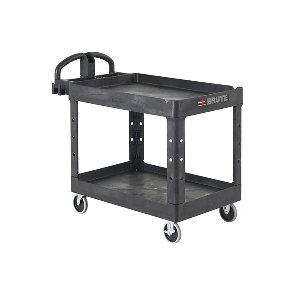 Rubbermaid BRUTE Heavy-Duty Shelf Trolleys, Rubbermaid BRUTE Heavy-Duty Shelf Trolleys, Rubbermaid BRUTE® Heavy-Duty Shelf Trolley | 991h x 641w x 1118d mm | 2 Shelves | 226kg Capacity | Black-2
