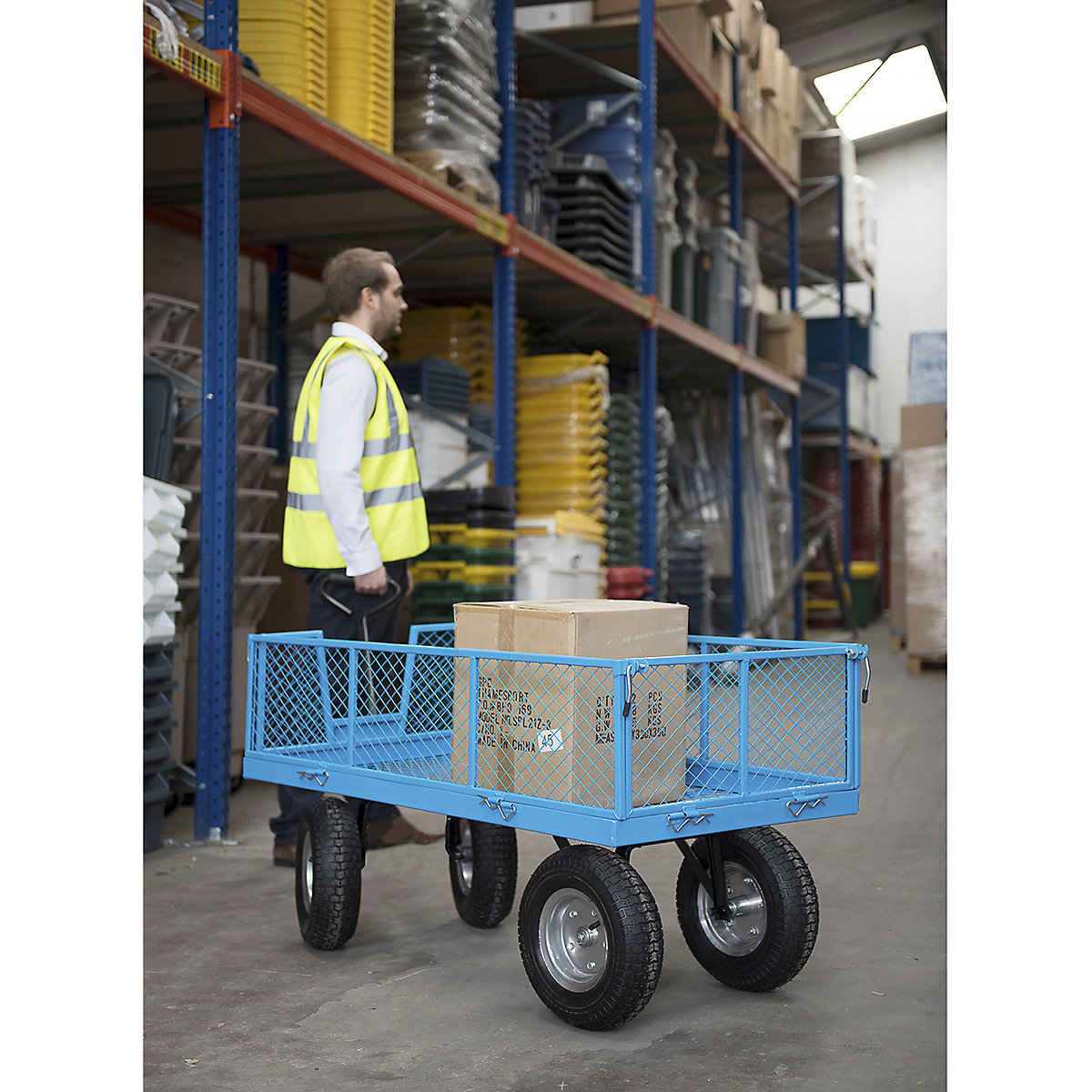 Turntable Truck With Mesh Base & Side Panels (Product illustration 4)-3