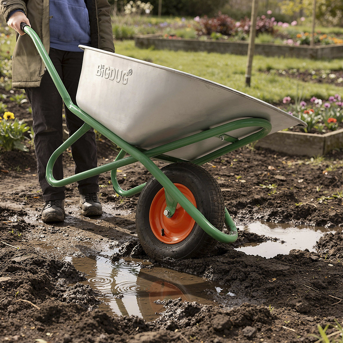 BiGDUG Galvanised Wheelbarrow (Product illustration 7)-6
