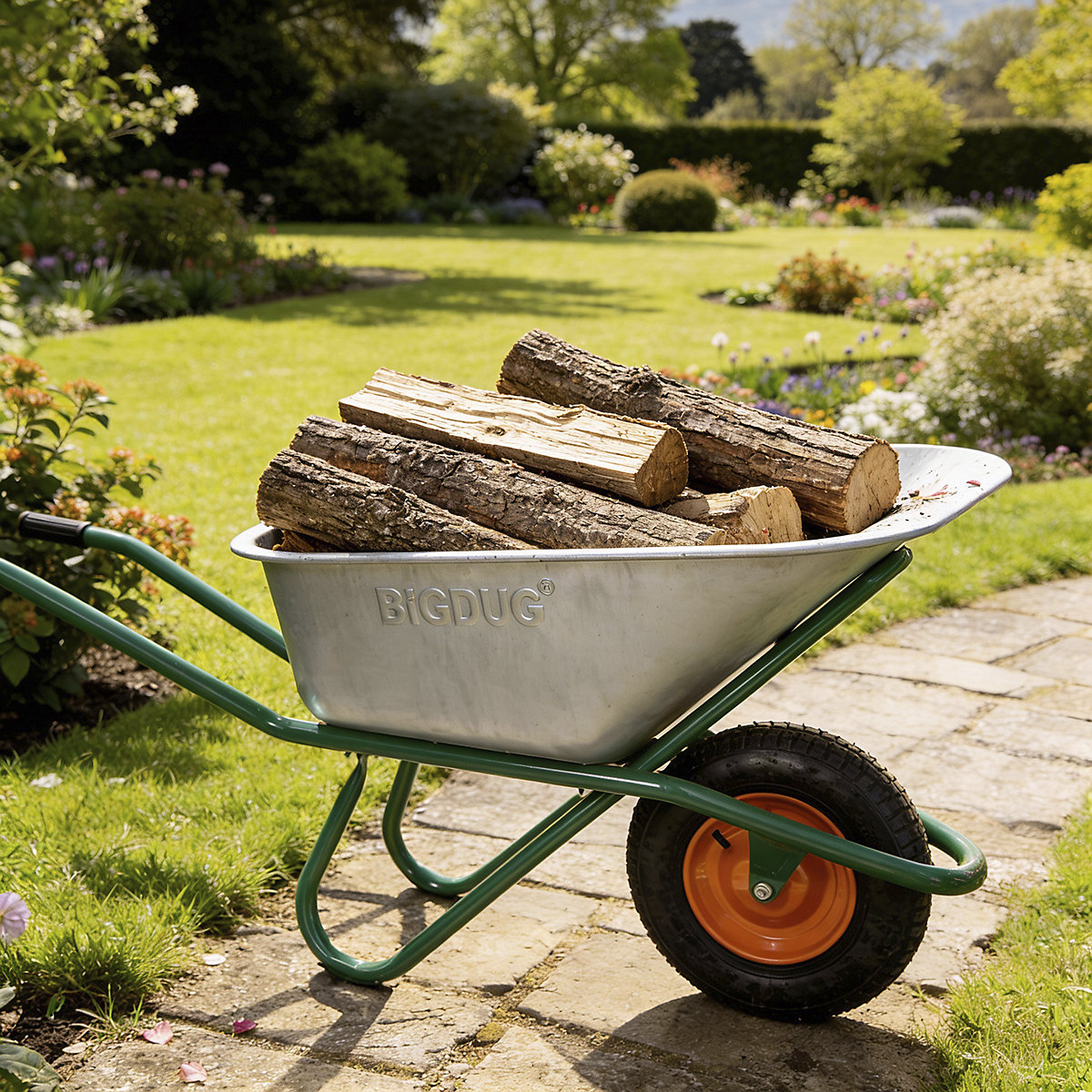 BiGDUG Galvanised Wheelbarrow (Product illustration 8)-7