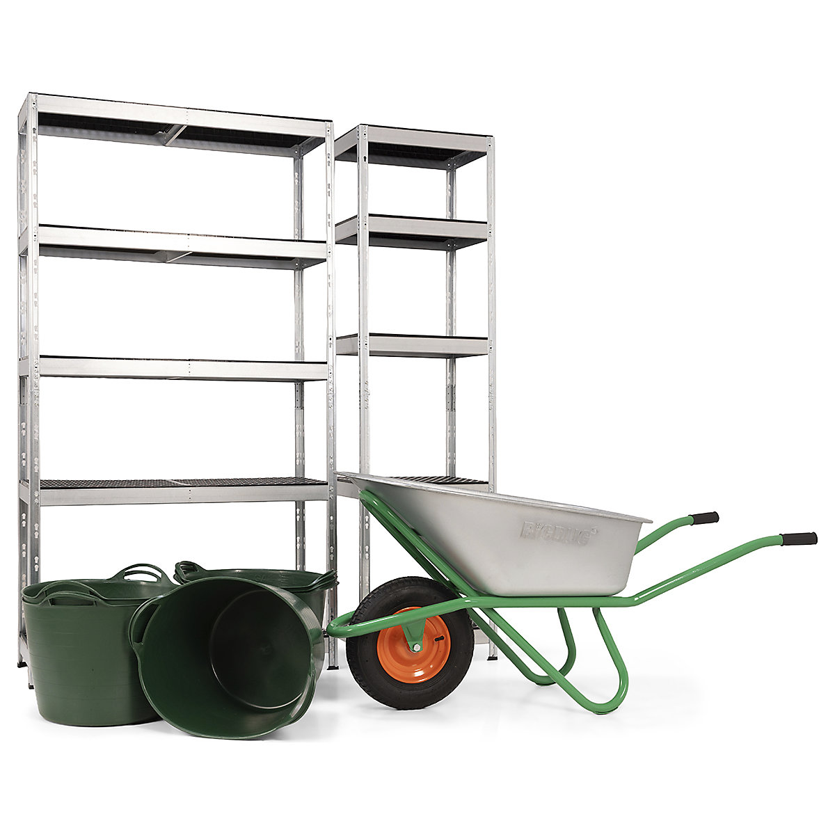 BiGDUG Garden Essentials Kit, BiGDUG Garden Essentials Kit, BiGDUG Garden Essentials Kit | 1x 500mm & 1x 1000mm Shelving |1x Wheelbarrow | 6x 42 Litre Flexi-Tubs-11