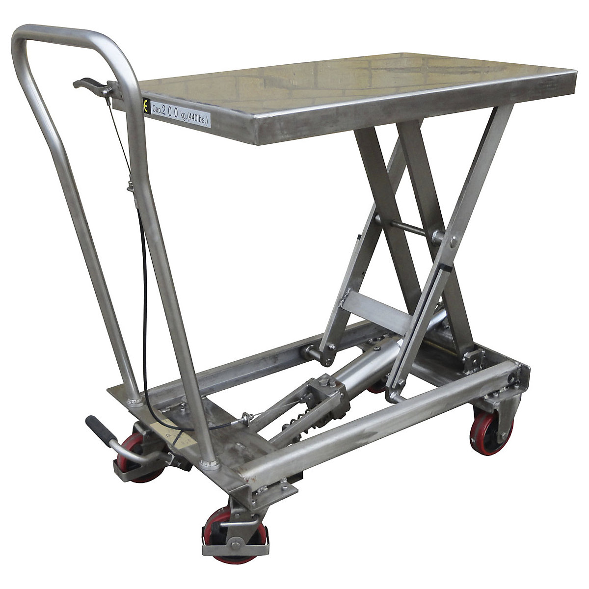 Stainless Steel Mobile Scissor Lift Table