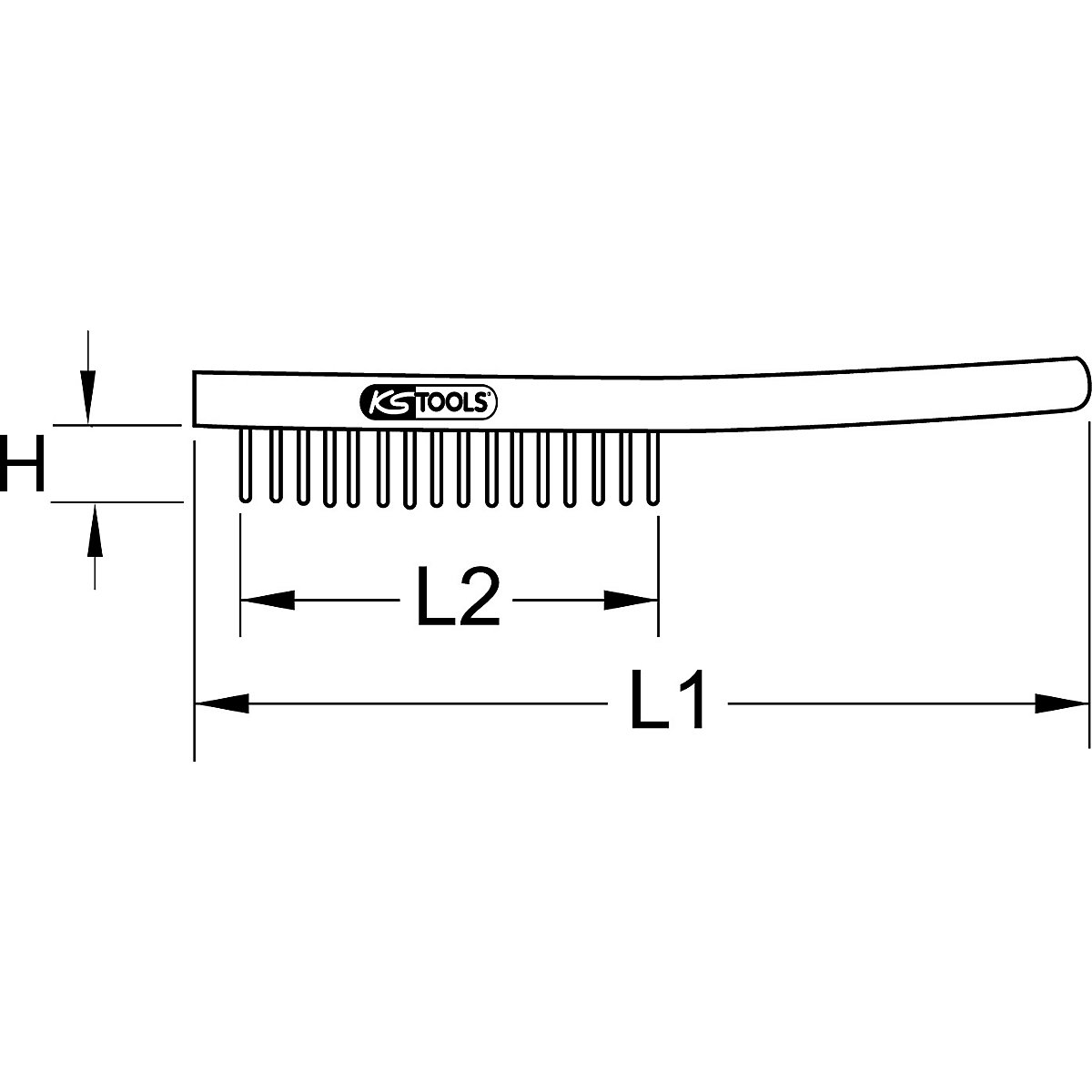 BRONZEplus Drahtbürste KS Tools (Produktabbildung 2)-1