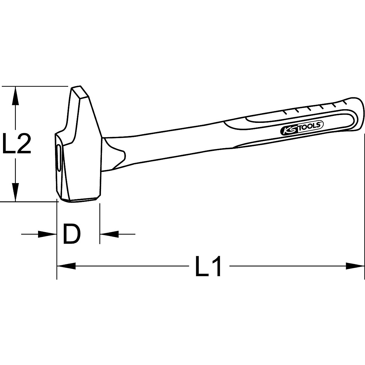 KS Tools Schlosserhammer, französische Form (Produktabbildung 12)