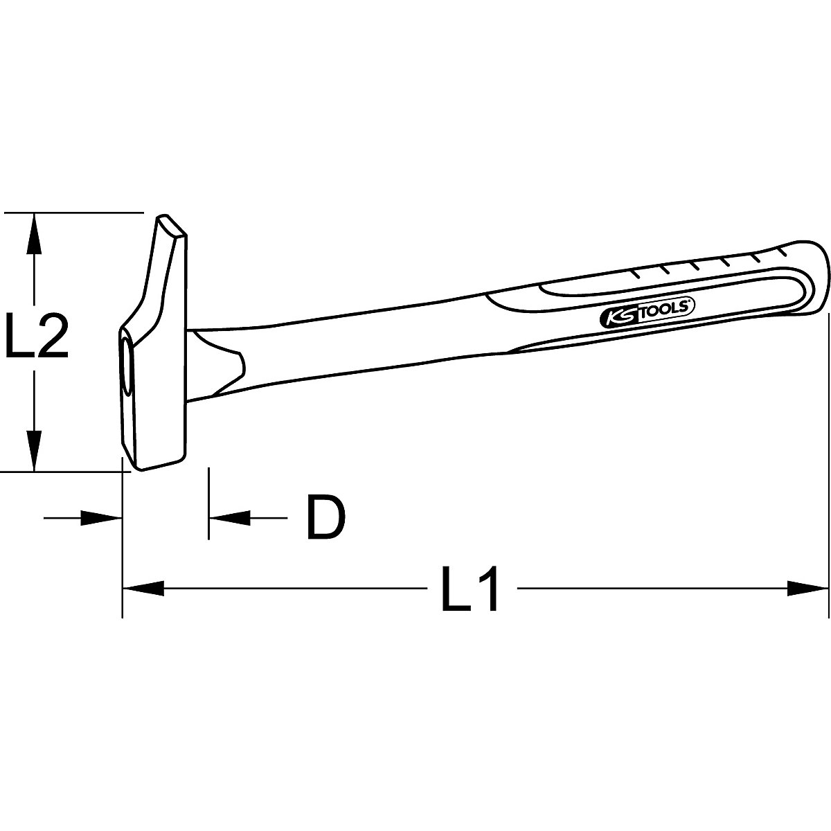 KS Tools Schreinerhammer, französische Form (Produktabbildung 7)
