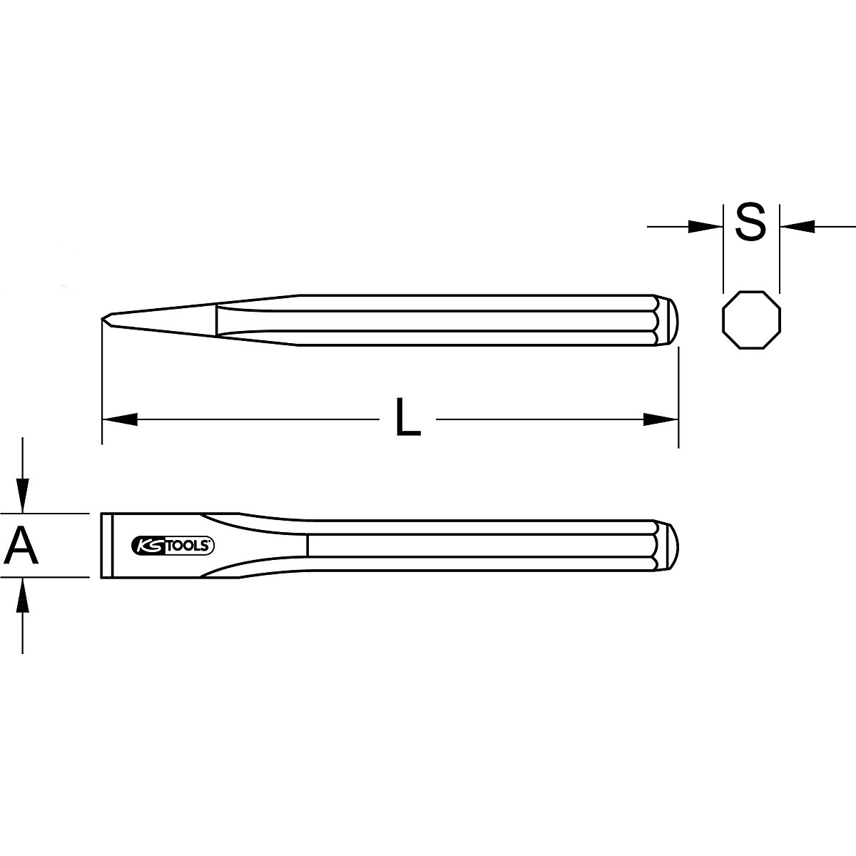 KS Tools Flachmeißel (Produktabbildung 2)