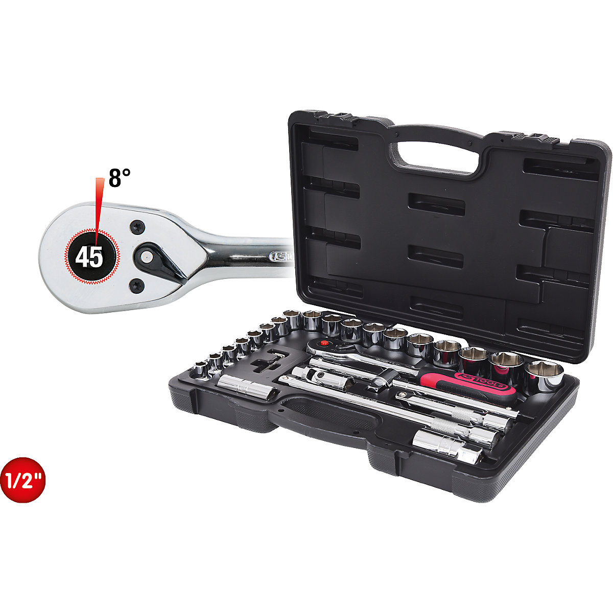 1/2'' CHROMEplus Steckschlüssel-Satz KS Tools