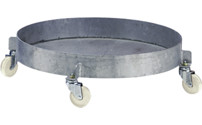 Drum dolly, with watertight metal tray
