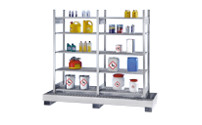 Small container hazardous goods shelving