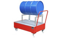 Sheet steel sump tray, mobile