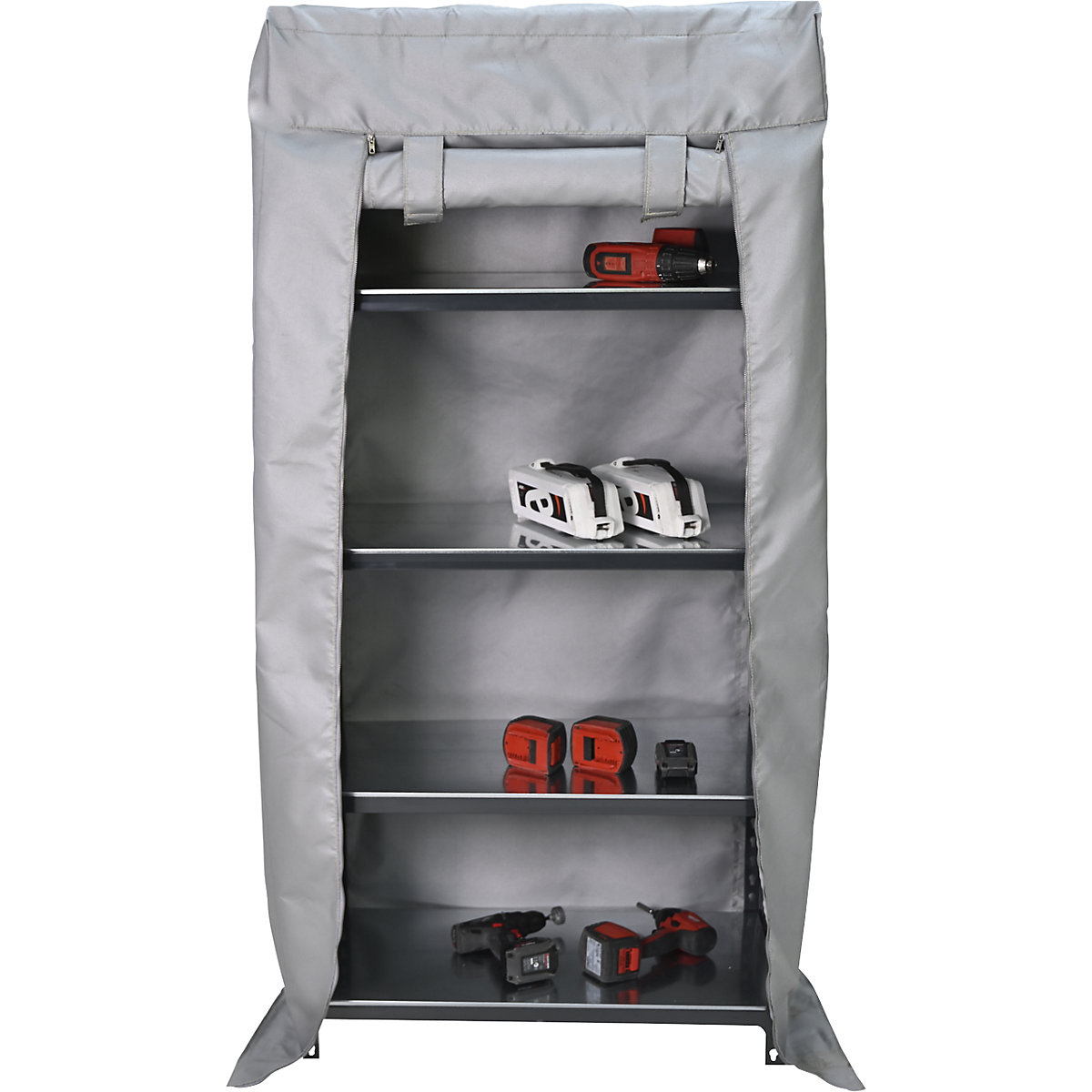 Shelving unit with fire containment cover - VLITEX