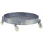 Drum dolly, with watertight metal tray