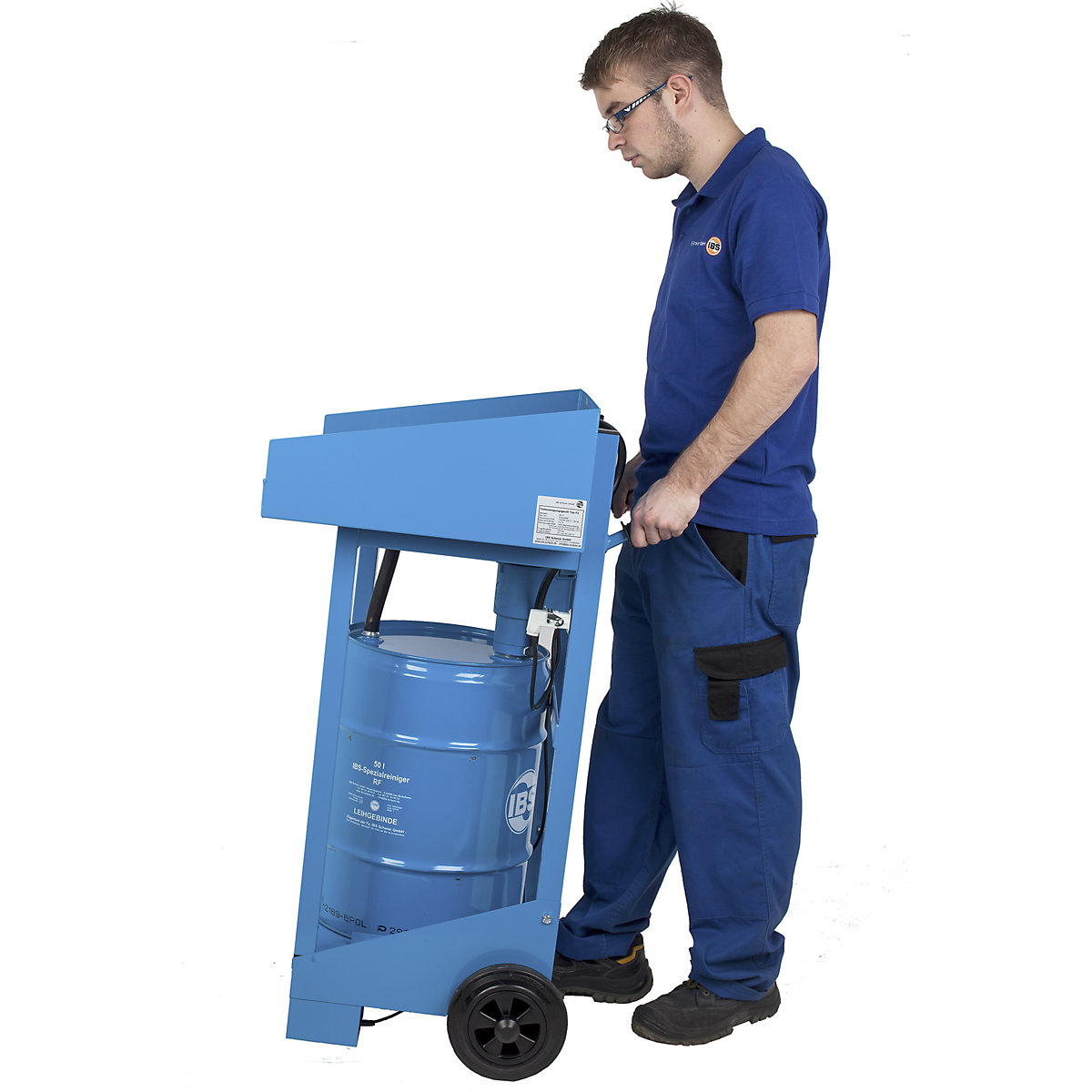 Mobile small parts cleaner – IBS Scherer: complete set with 50 l of special  cleaner