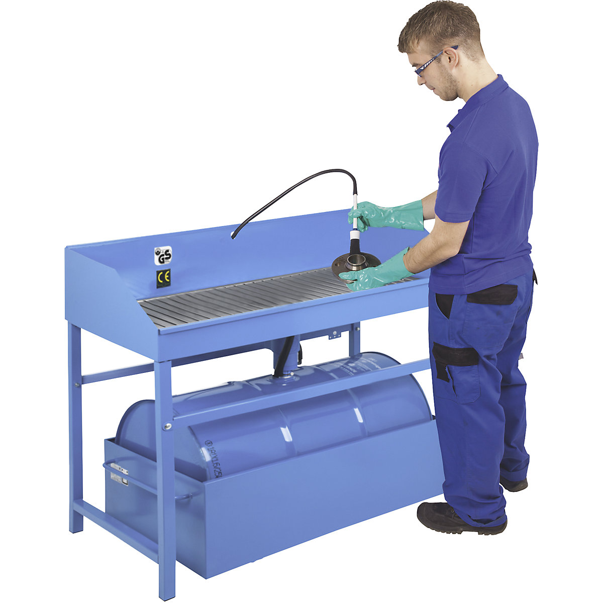 Mobile small parts cleaner – IBS Scherer: complete set with 50 l of special  cleaner