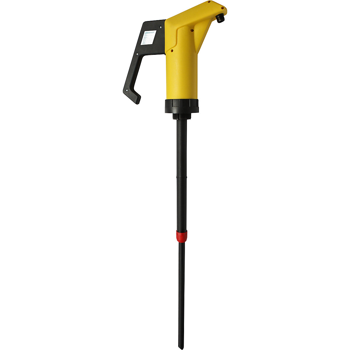Canister/drum hand pump – Jessberger, for acids, yellow, 0.3 l/stroke, 3+ items-2
