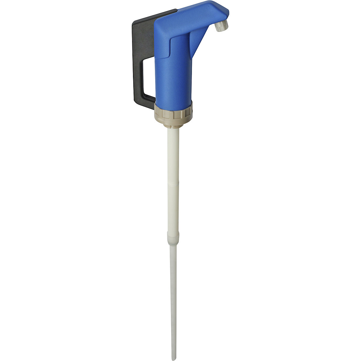 Canister/drum hand pump – Jessberger, for food, blue, 0.3 l/stroke, 3+ items-1