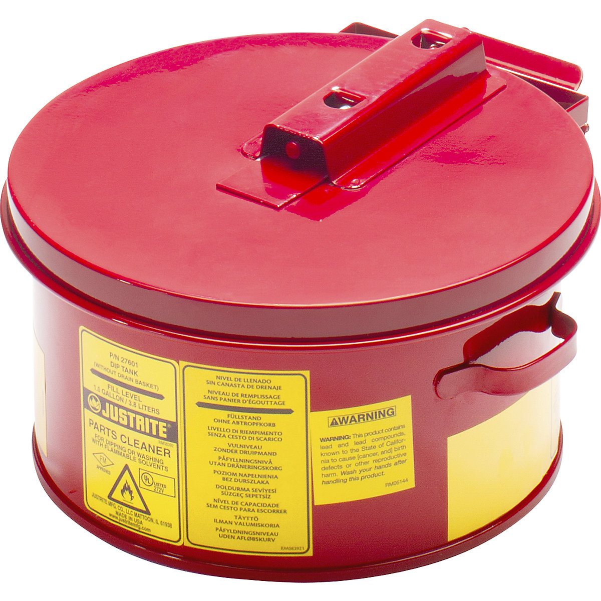Cleaning and immersion container – Justrite (Product illustration 2)-1