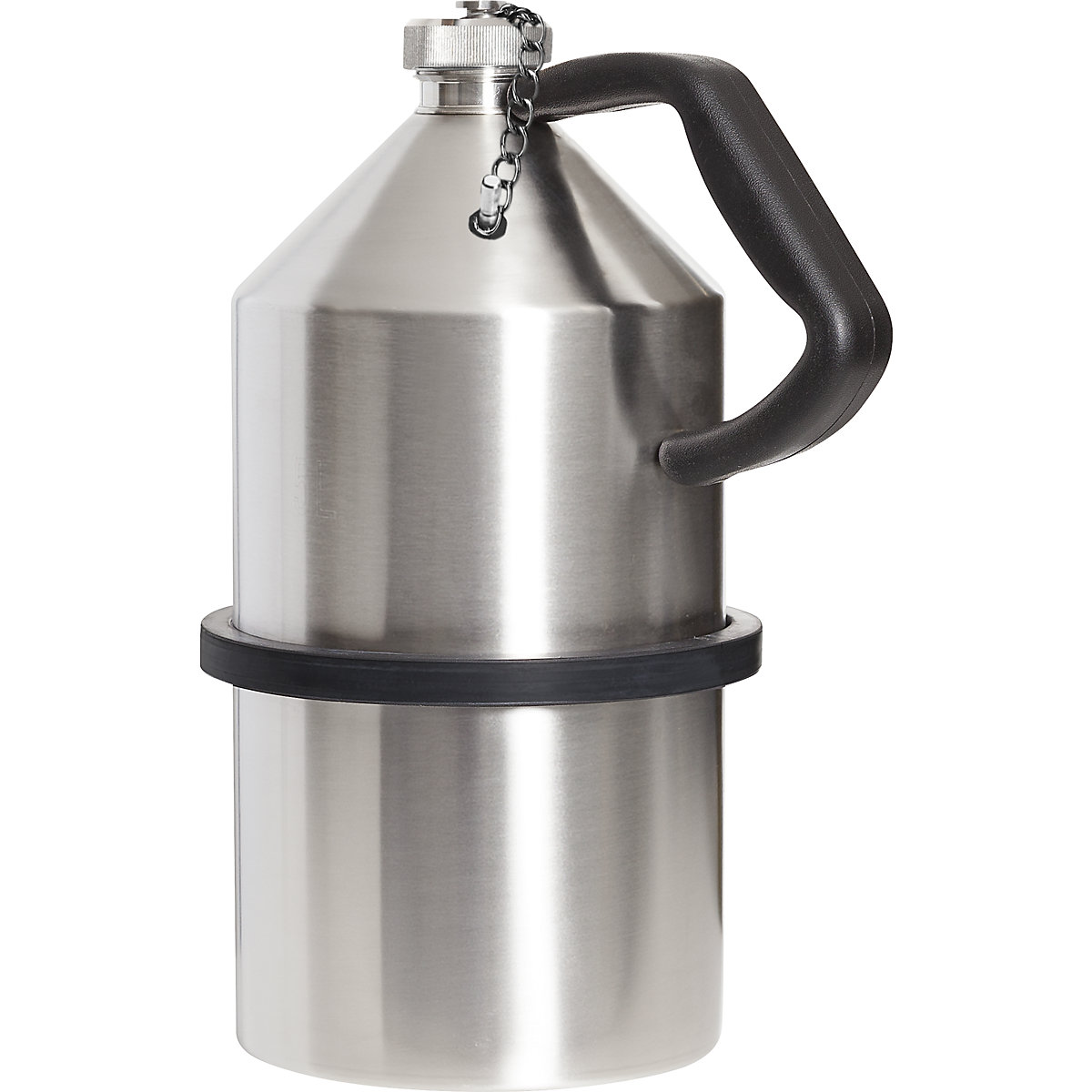 Stainless steel safety container – FALCON, with screw cap and earth connection, capacity 5 l-7