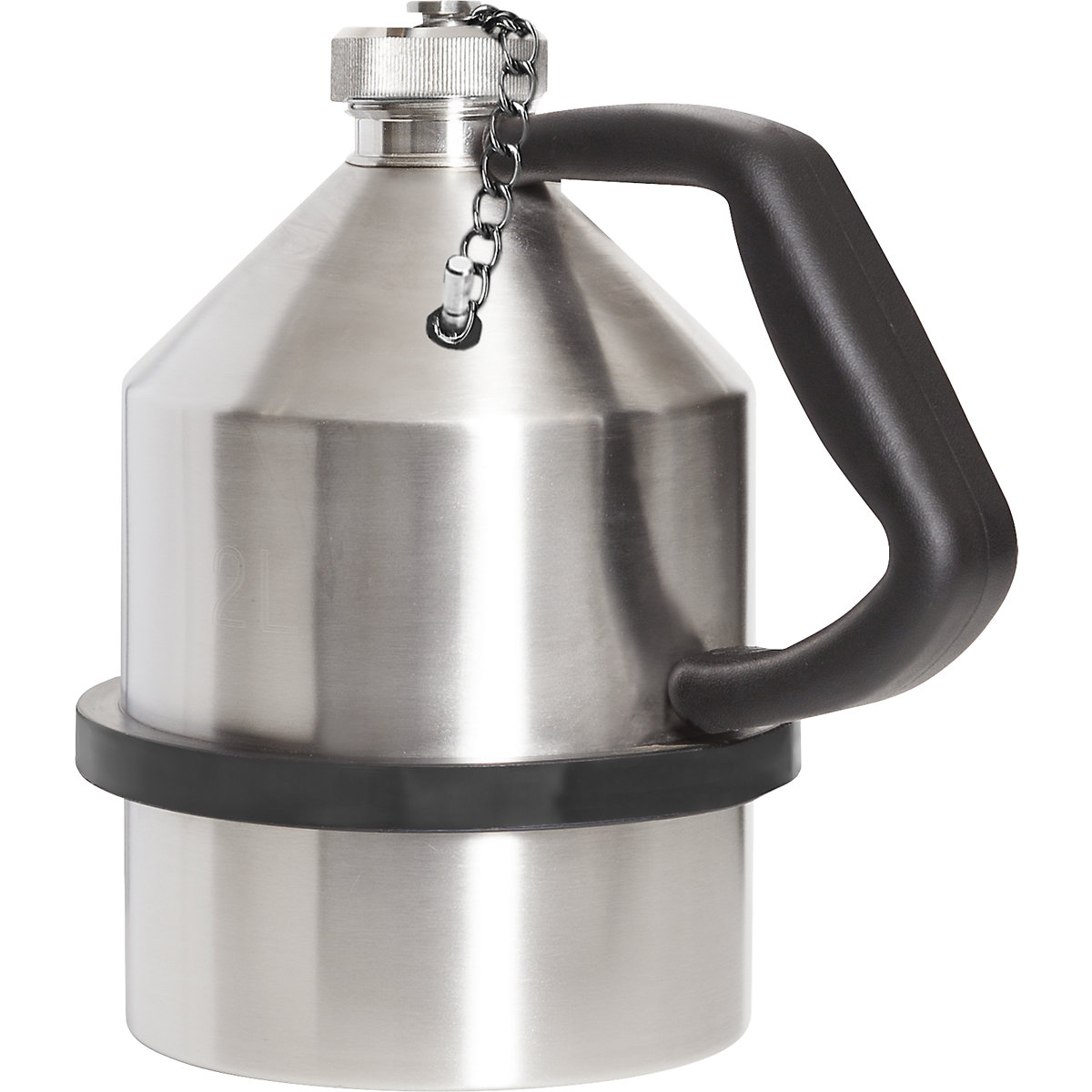 Stainless steel safety container – FALCON, with screw cap and earth connection, capacity 2 l-8