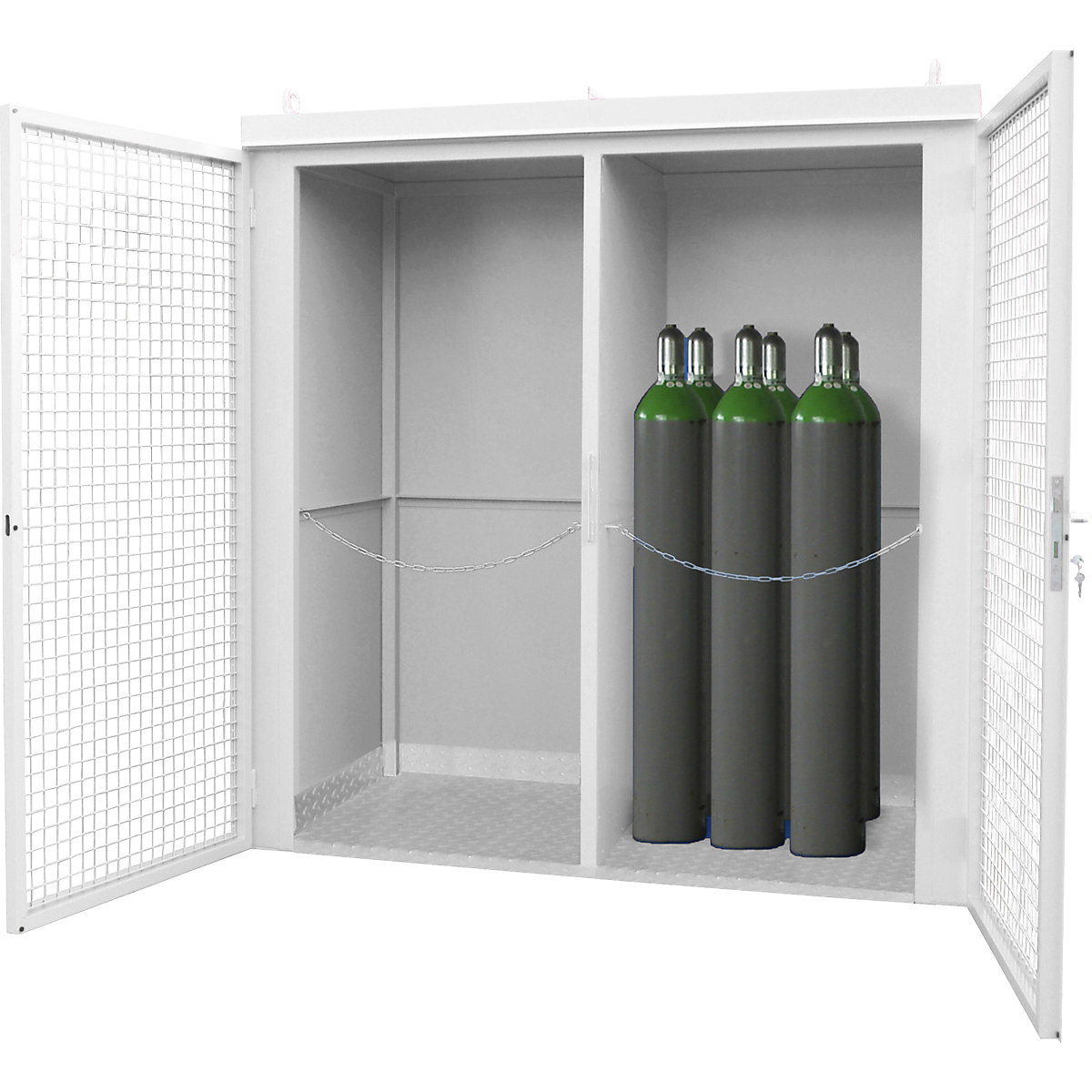 Gas cylinder container with divider, fire resistant – eurokraft pro (Product illustration 2)-1